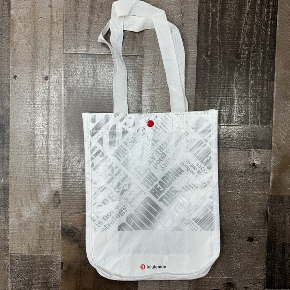lululemon athletica Reusable Small White Tote Bag - Picture 1 of 7